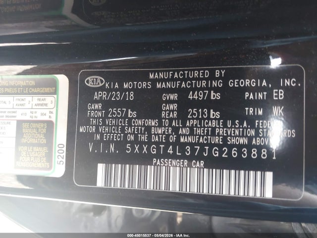 Kia Optima Lx