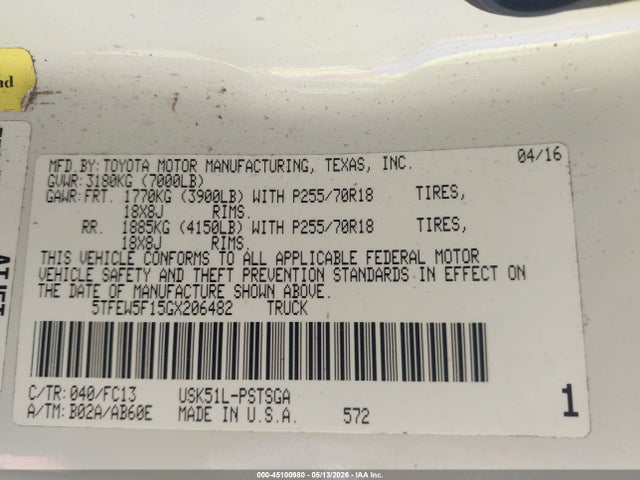 Toyota Tundra Sr5 5.7l V8