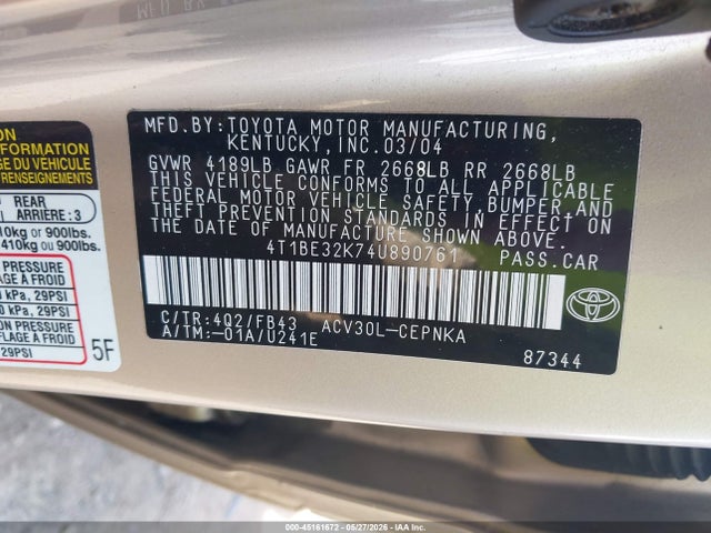 Toyota Camry Le