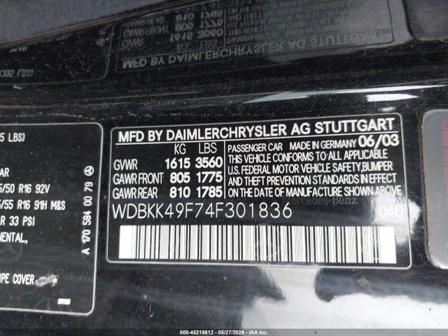 Mercedes-Benz Slk-class Kompressor