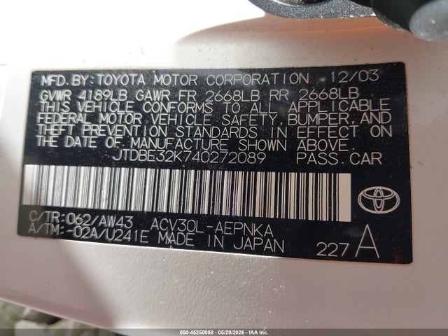 Toyota Camry Le