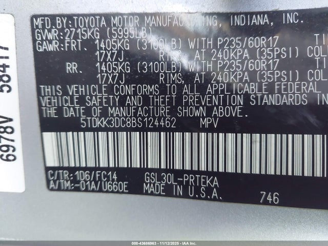 Toyota Sienna Le V6