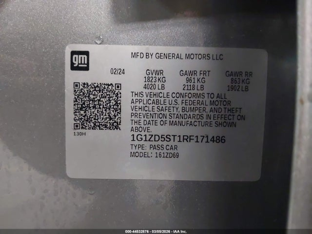 Chevrolet Malibu Fwd 1lt