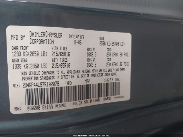 Dodge Grand Caravan Sxt