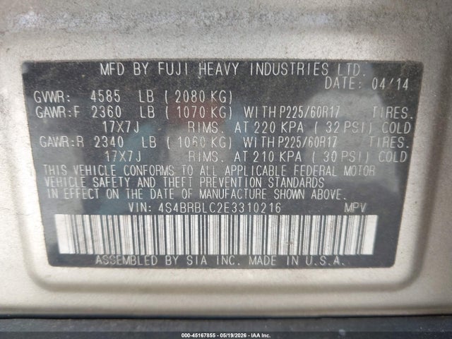 Subaru Outback 2.5i Limited