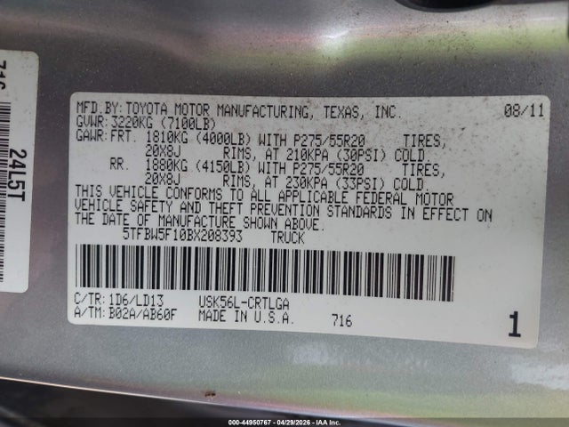 Toyota Tundra Limited 5.7l V8