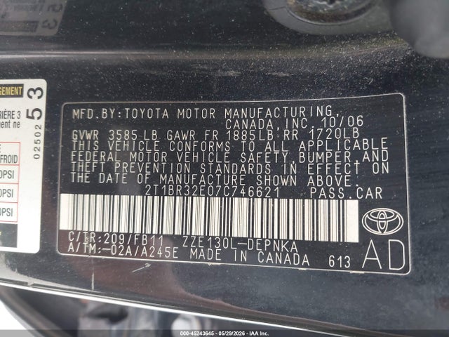 Toyota Corolla Le
