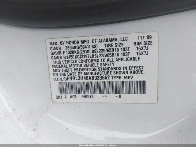 Honda Odyssey Ex