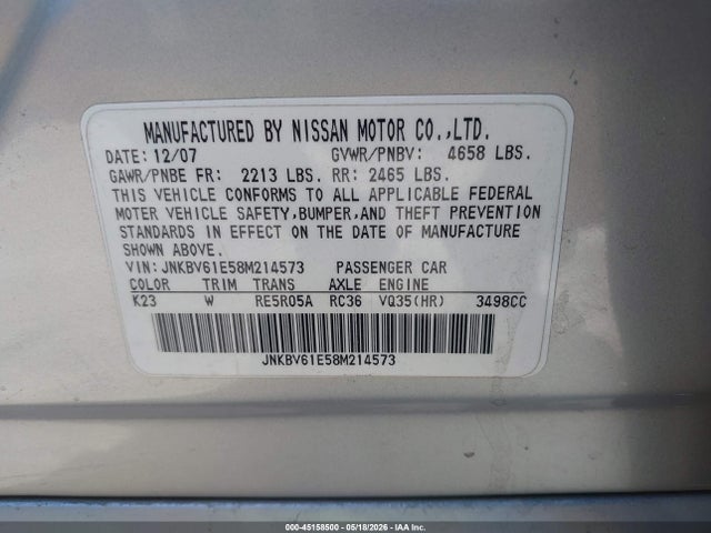 INFINITI G35 Journey