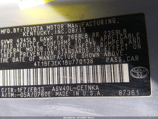Toyota Camry Le