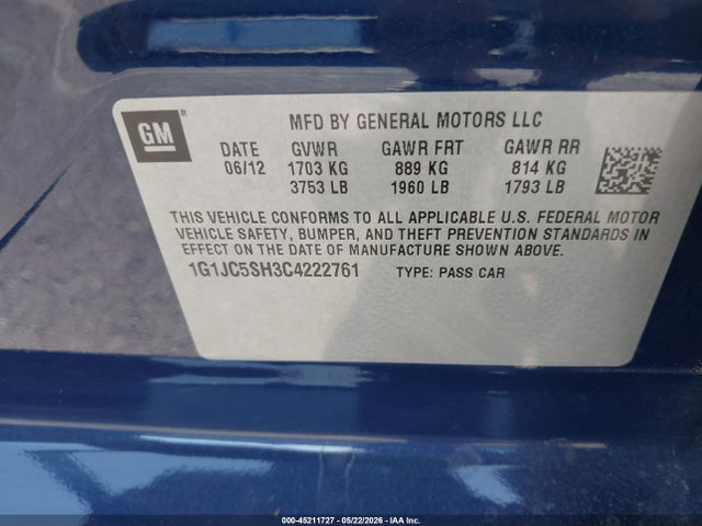 Chevrolet Sonic 2lt