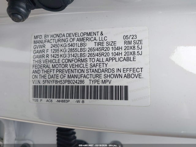 Honda Passport Awd Ex-l