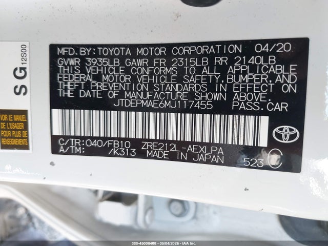 Toyota Corolla Le