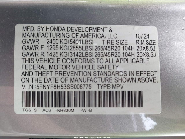 Honda Passport Ex-l
