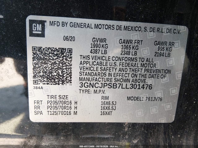 Chevrolet Trax Awd Lt
