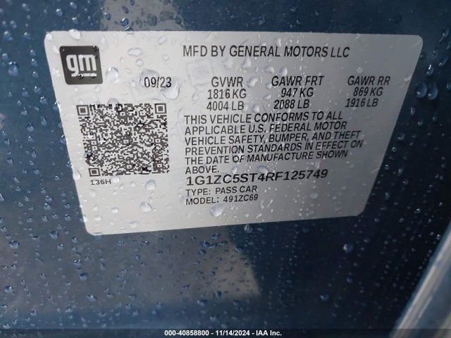 Chevrolet Malibu Fwd 1fl