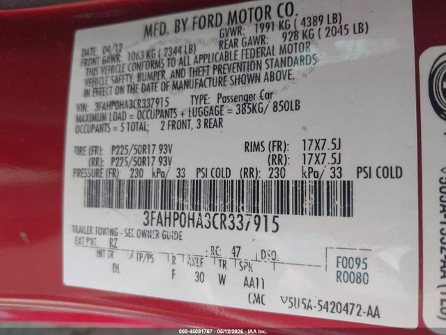 Ford Fusion Se
