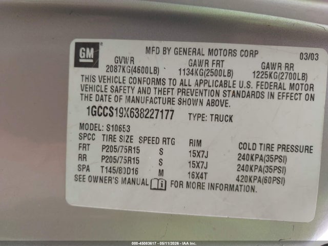 Chevrolet S-10 Ls