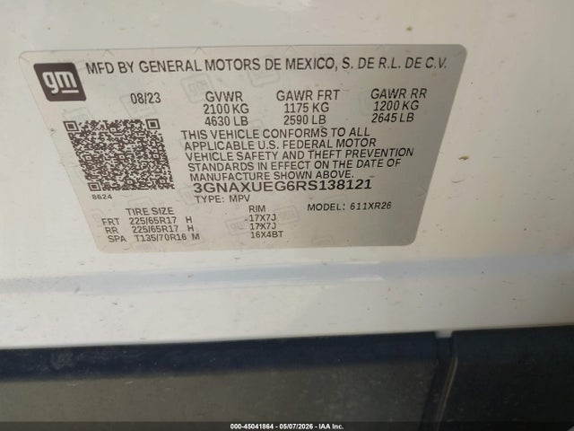 Chevrolet Equinox Awd Lt