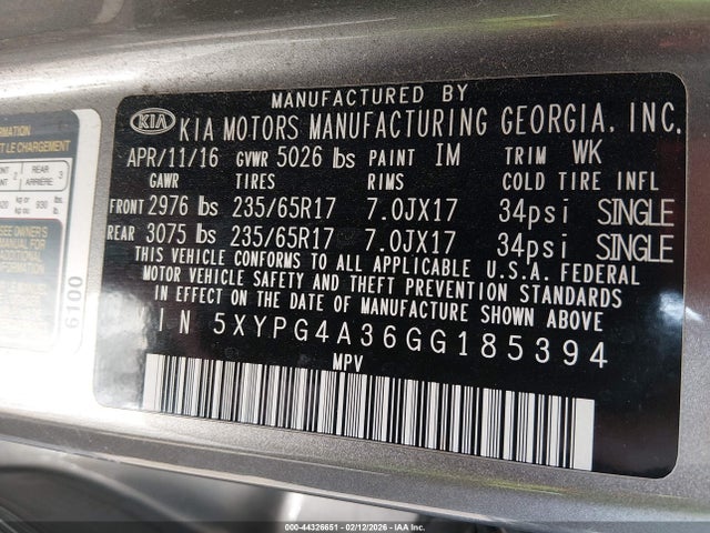 Kia Sorento 2.4l L
