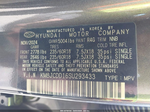 Hyundai TUCSON Sel Convenience