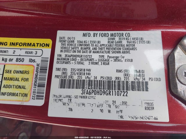 Ford Fusion Se