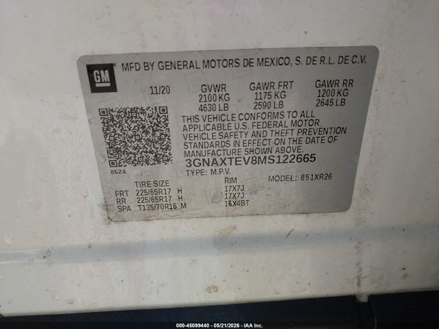Chevrolet Equinox Awd 2fl