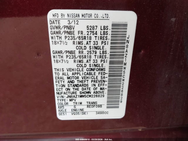 Nissan Murano Sv