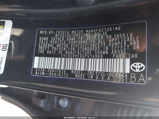 Toyota Corolla Le