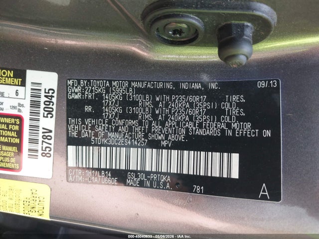 Toyota Sienna Xle V6 8 Passenger