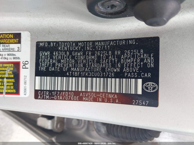 Toyota Camry Le