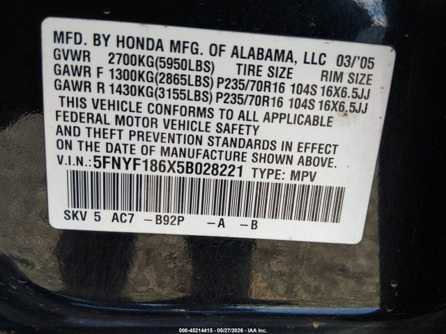 Honda Pilot Ex-l