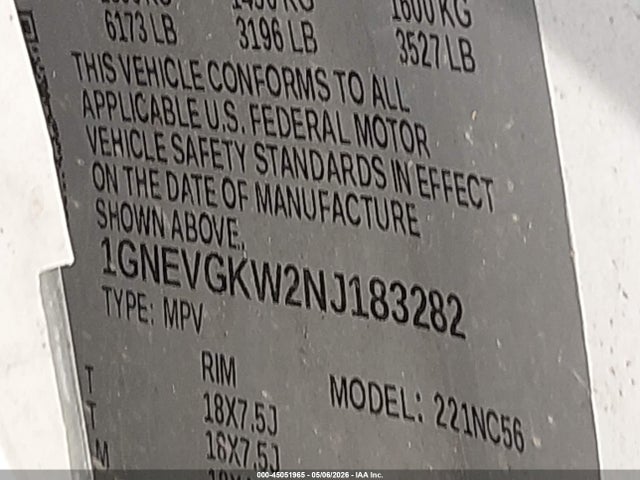 Chevrolet Traverse Awd Lt Cloth