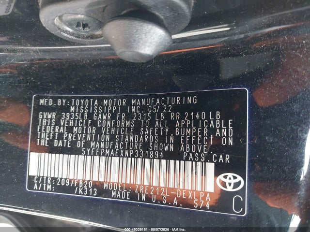 Toyota Corolla Le