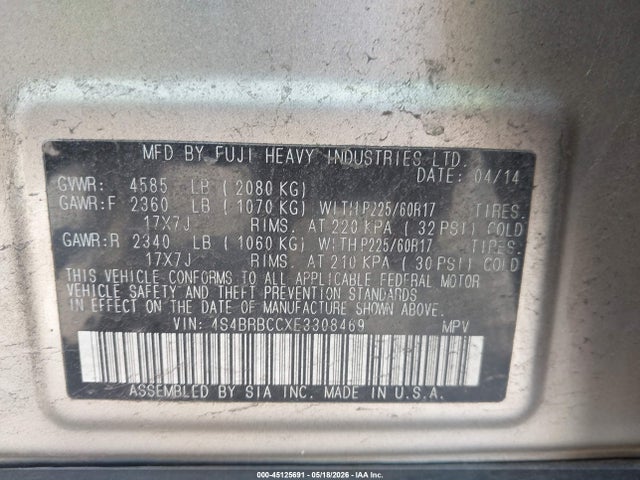 Subaru Outback 2.5i Premium
