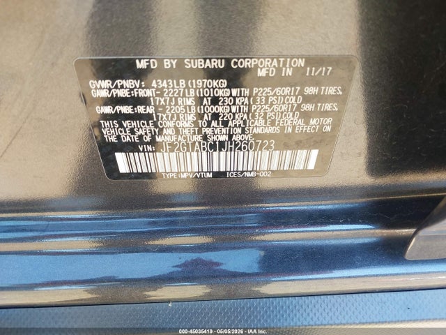 Subaru Crosstrek 2.0i Premium