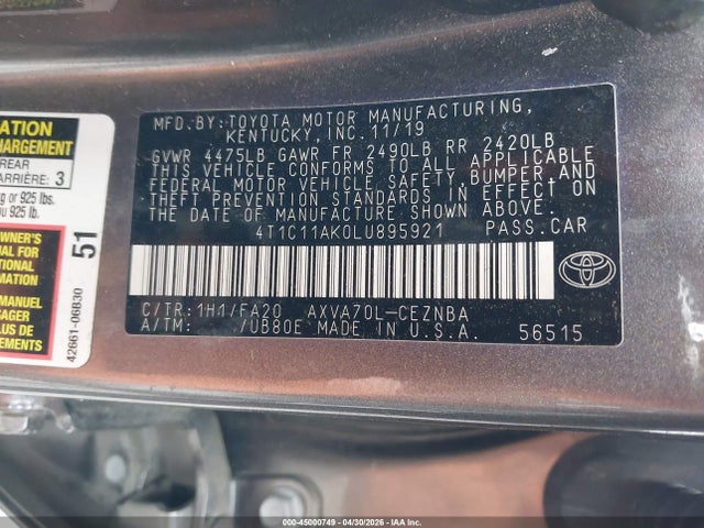 Toyota Camry Le