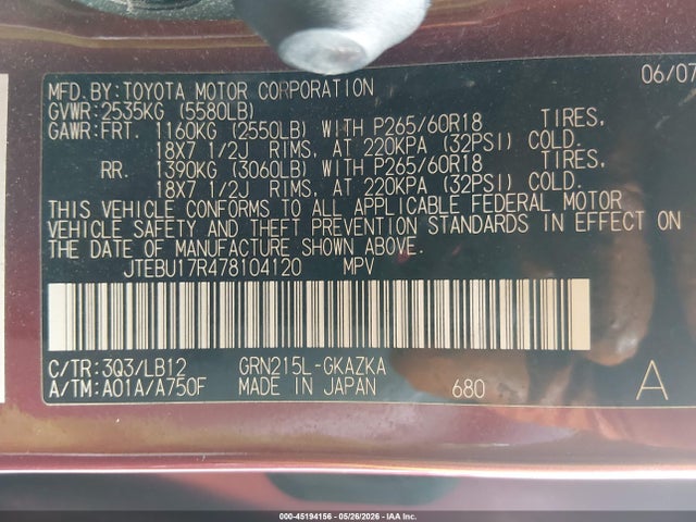 Toyota 4Runner Limited V6