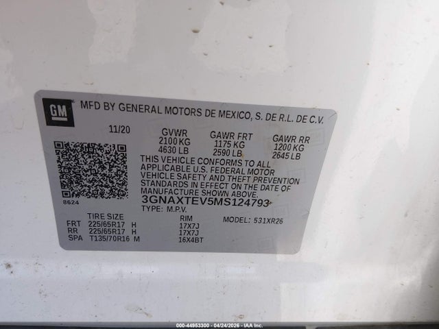Chevrolet Equinox Awd 2fl