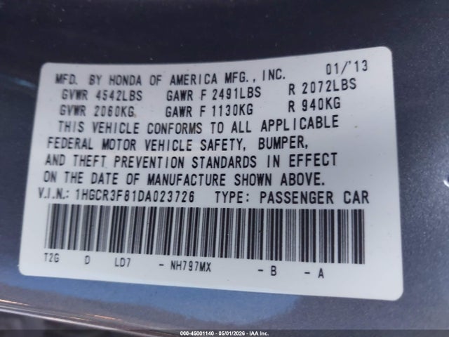 Honda Accord Ex-l V-6
