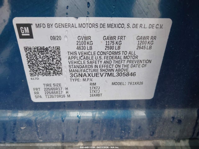 Chevrolet Equinox Awd Lt