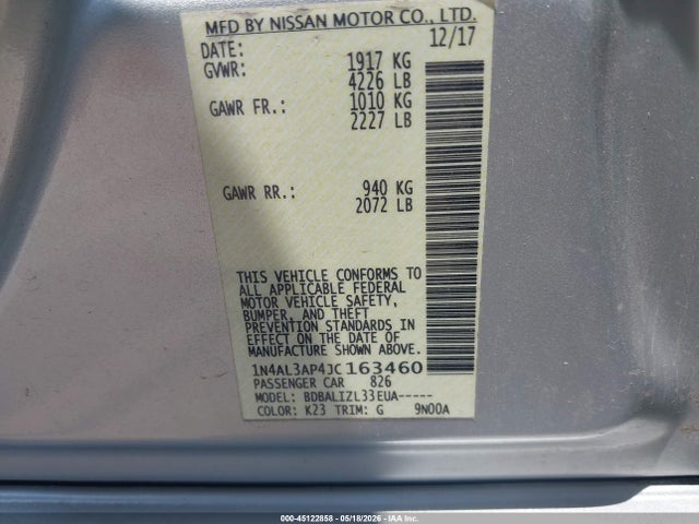 Nissan Altima 2.5 Sv
