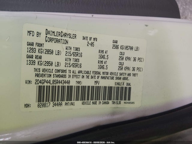 Dodge Grand Caravan Sxt