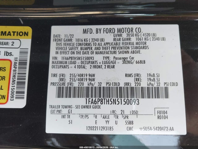 Ford Mustang Ecoboost Premium Fastback