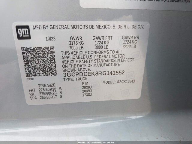 Chevrolet Silverado 1500 4wd  Short Bed Custom Trail Boss