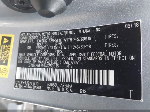 Toyota Highlander Le Plus