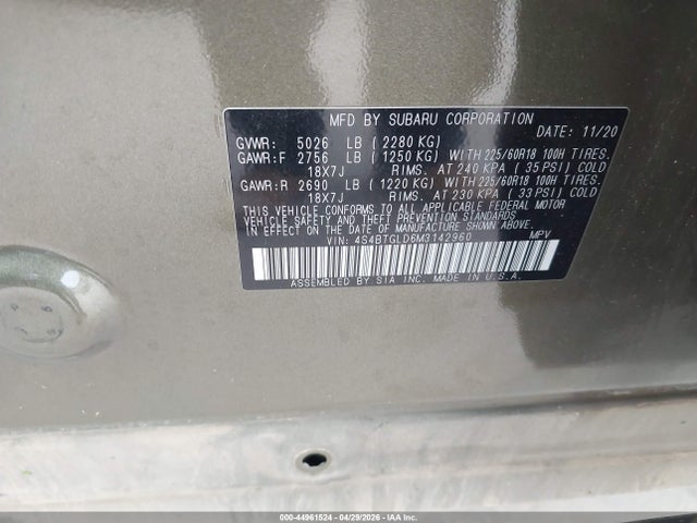 Subaru Outback Onyx Edition Xt