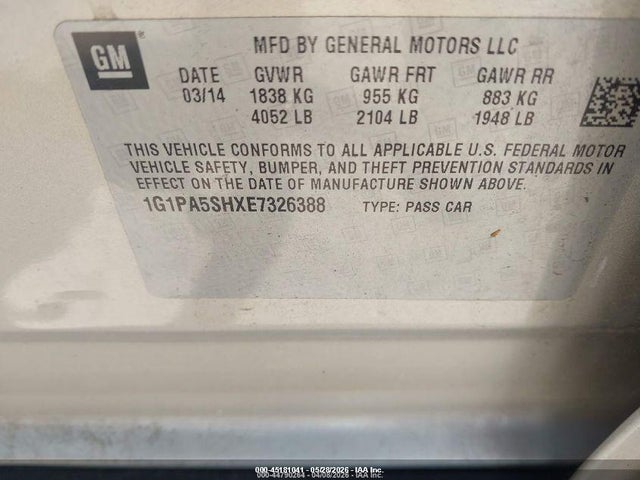 Chevrolet Cruze Ls Auto