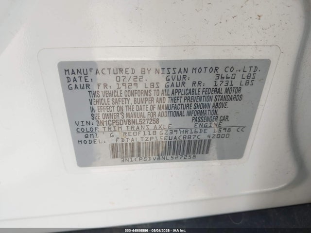 Nissan Kicks Sr Xtronic Cvt