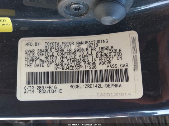 Toyota Corolla Le